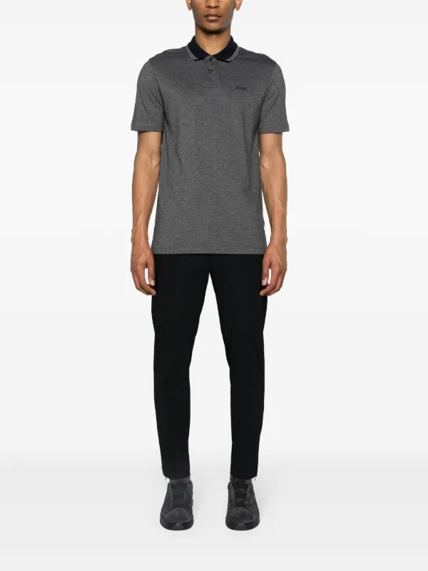 BOSS logo-appliqué Cotton Polo Shirt - Farfetch 