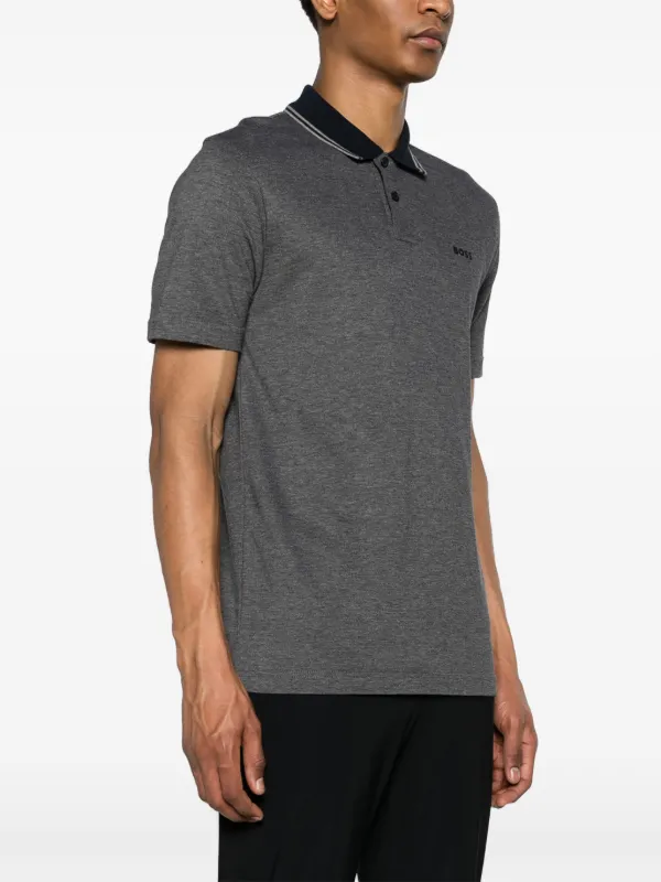 BOSS logo-appliqué Cotton Polo Shirt - Farfetch