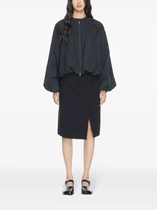 Amomento zip-up Bubble Jacket | Black | FARFETCH