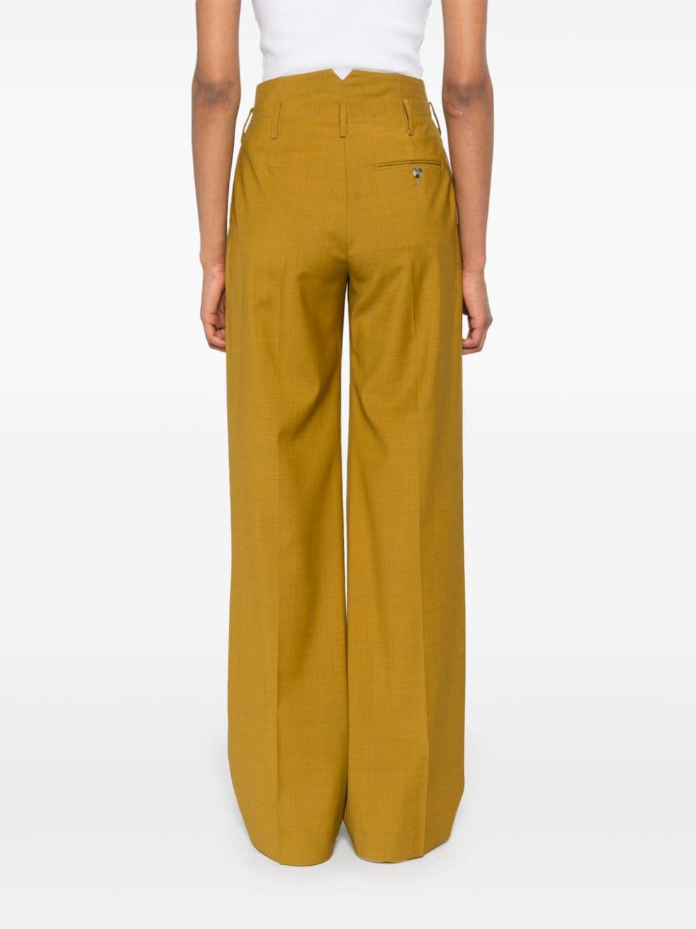 Shop Paul Smith Straight-leg Wool Trousers In Yellow