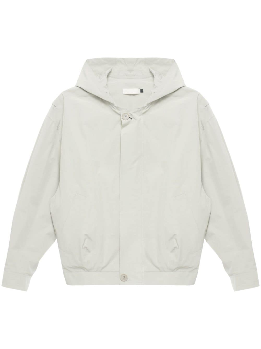 Amomento Drop-shoulder Hooded Track Jacket In Green