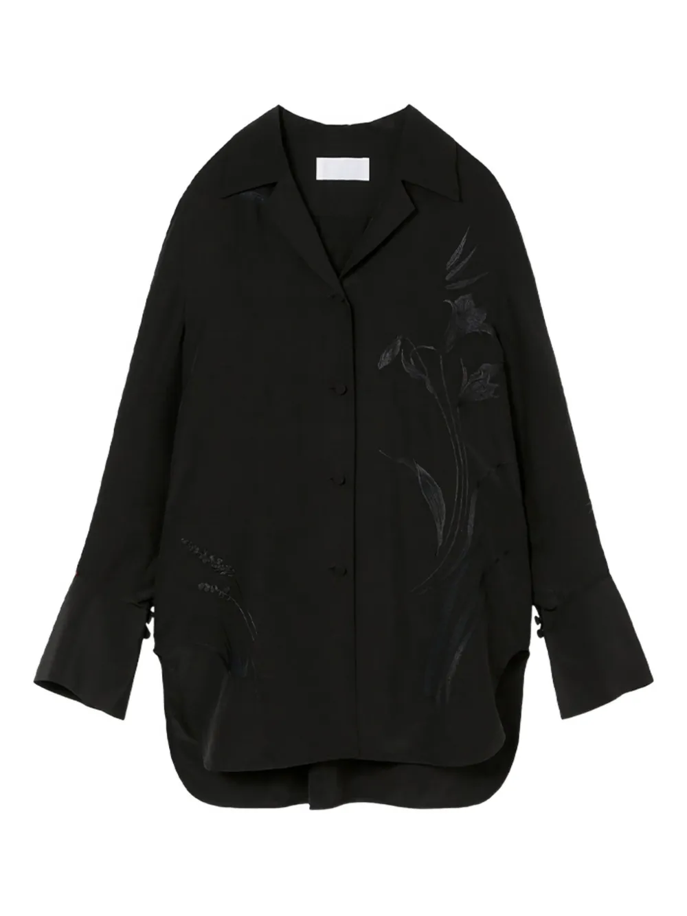 Mame Kurogouchi floral-embroidered shirt | Black | Image 1