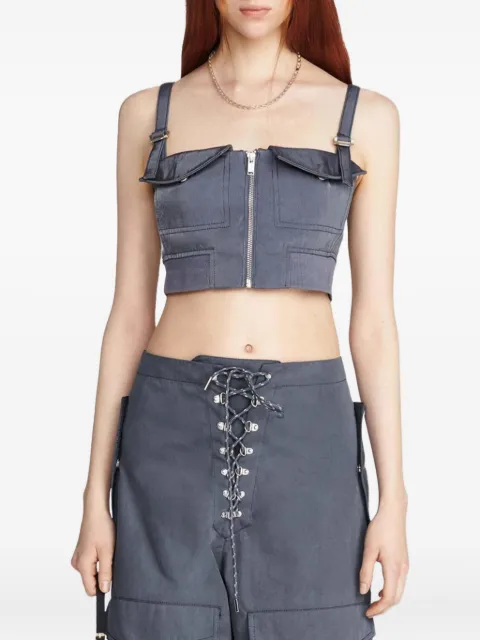 Dion Lee Aviator zip-fastening bustier crop top