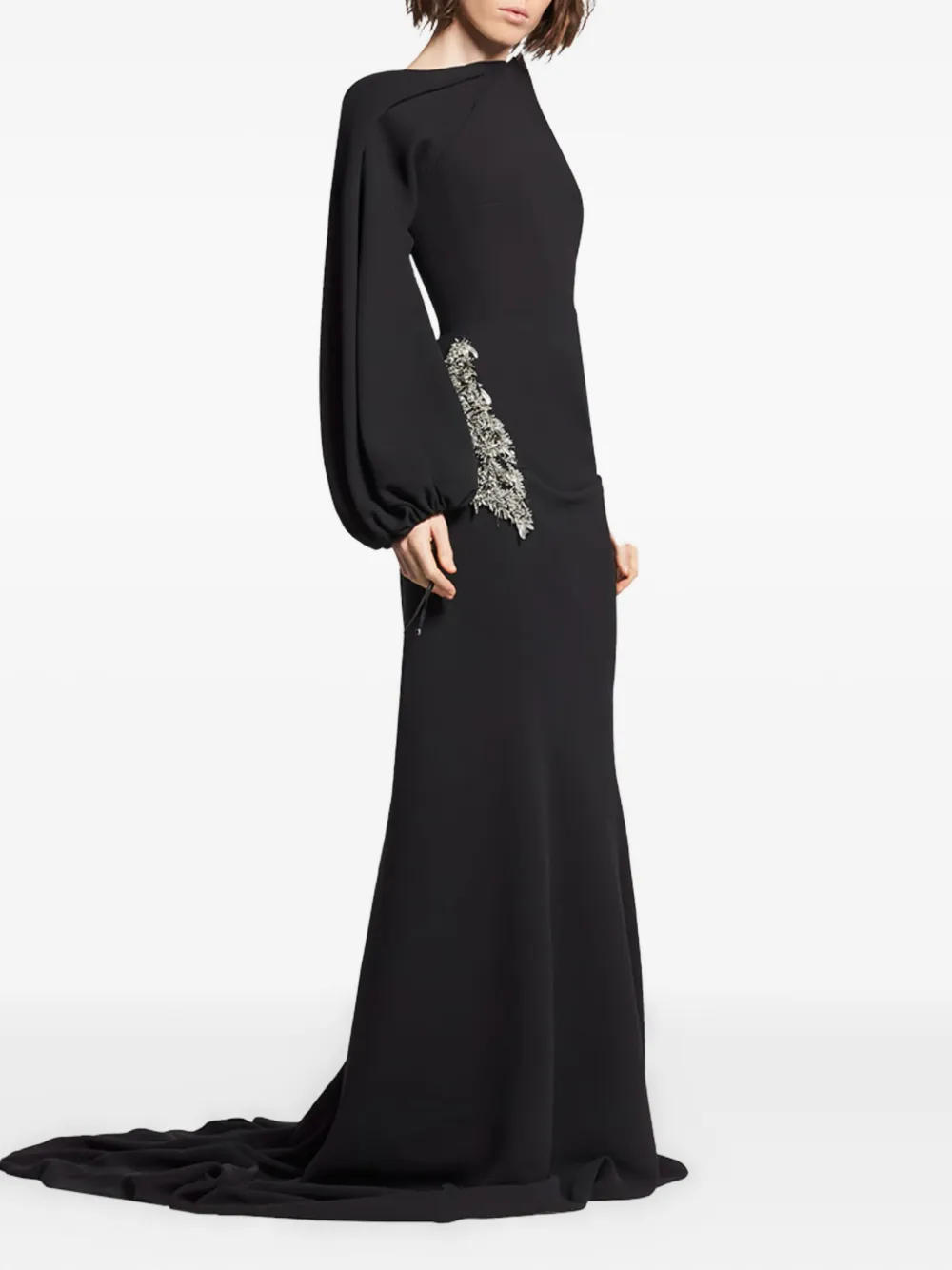 Maticevski Embellished One-shoulder Dress In Black