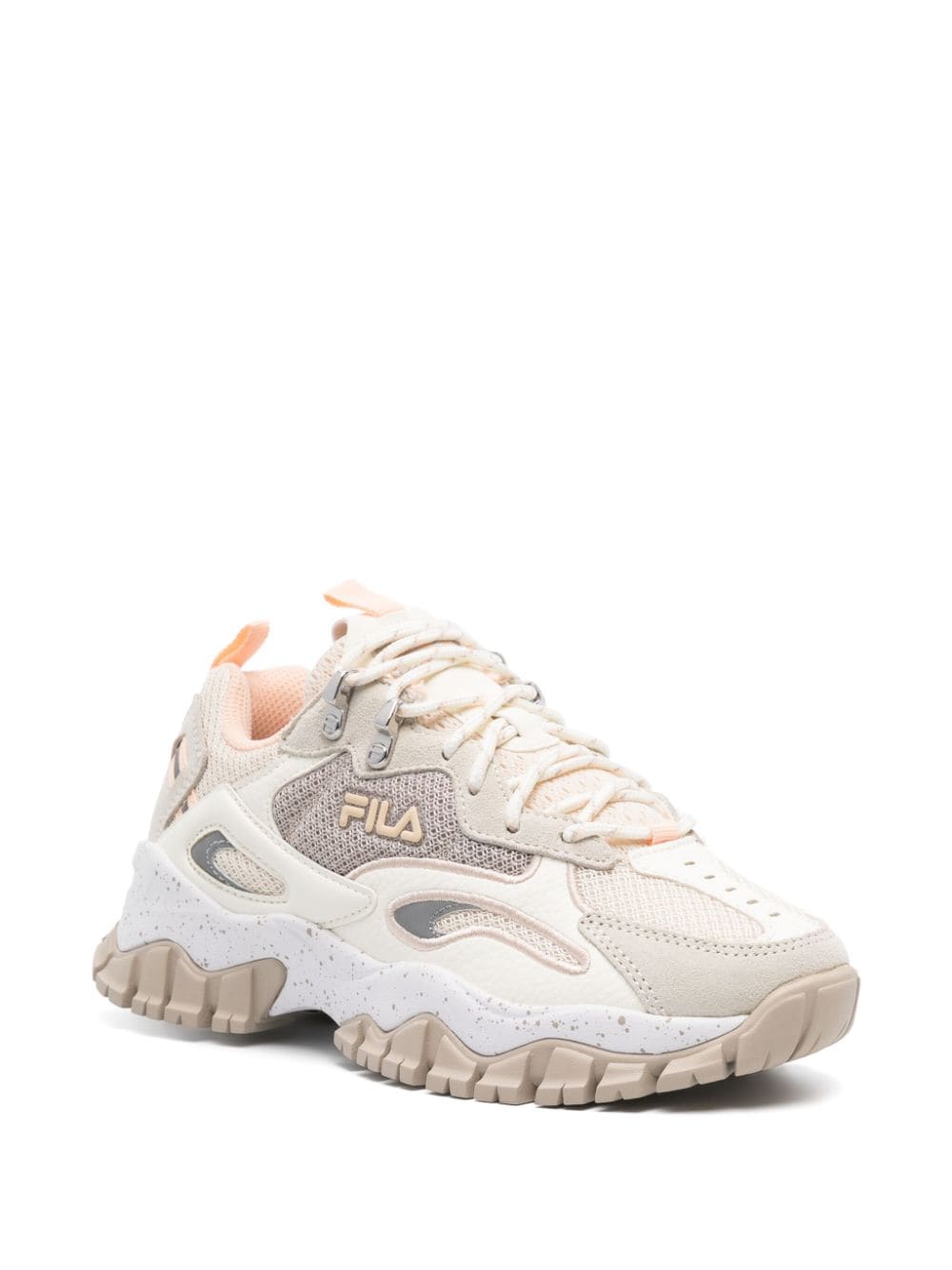 Shop Fila Ray Tracer Mesh Sneakers In Nude