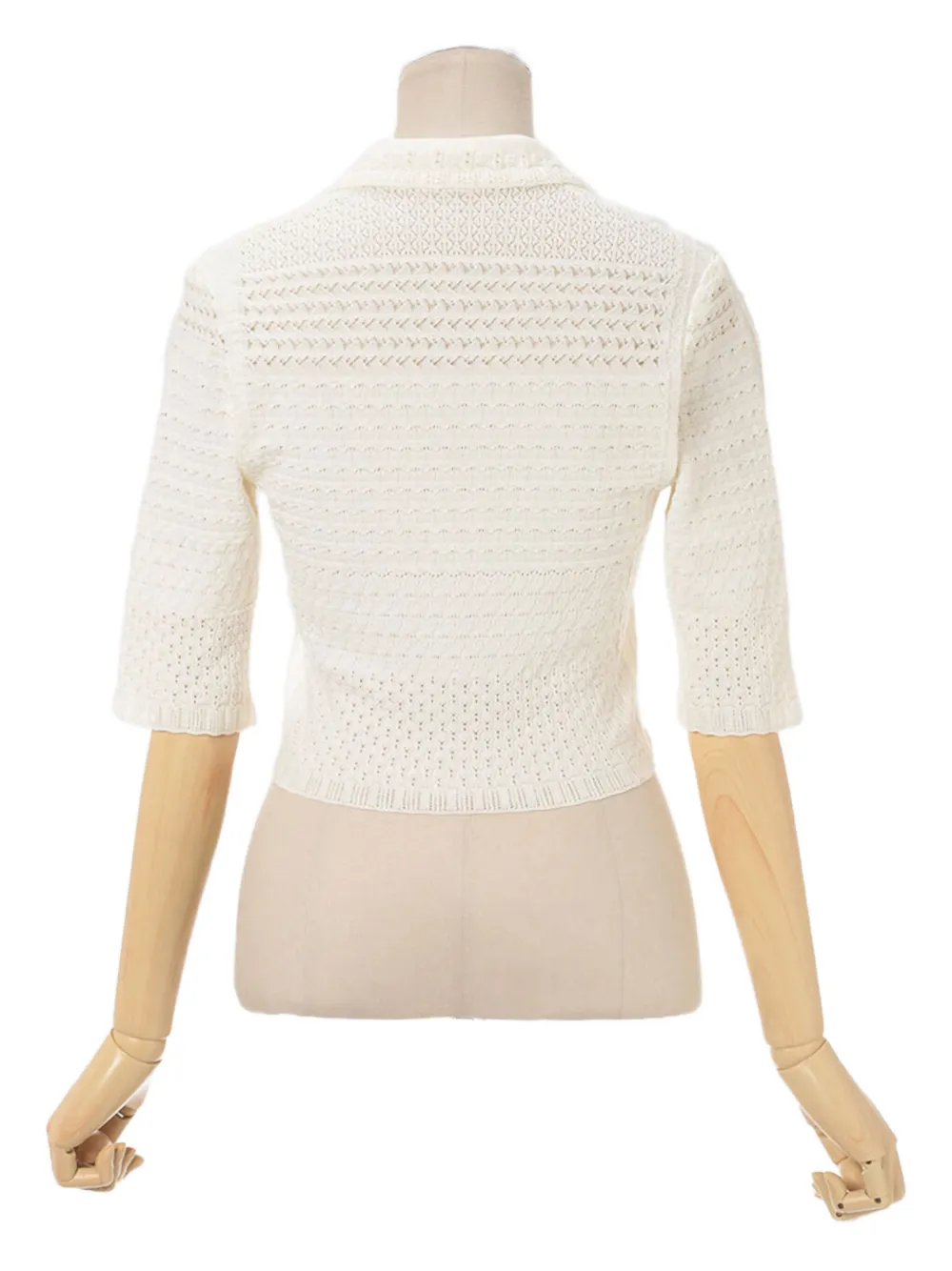 Mame Kurogouchi Open-knit Top In White