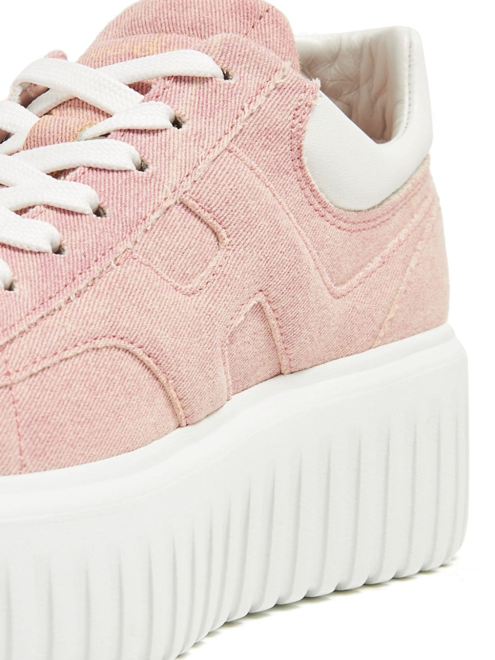 Shop Hogan H-stripes Suede Sneakers In Pink