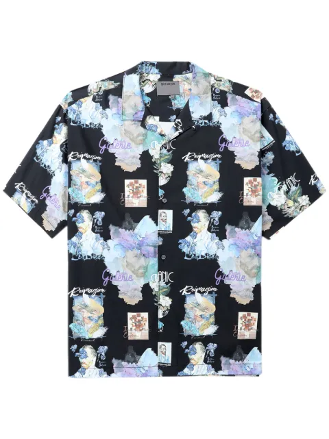 Musium Div. graphic-print cotton-blend shirt