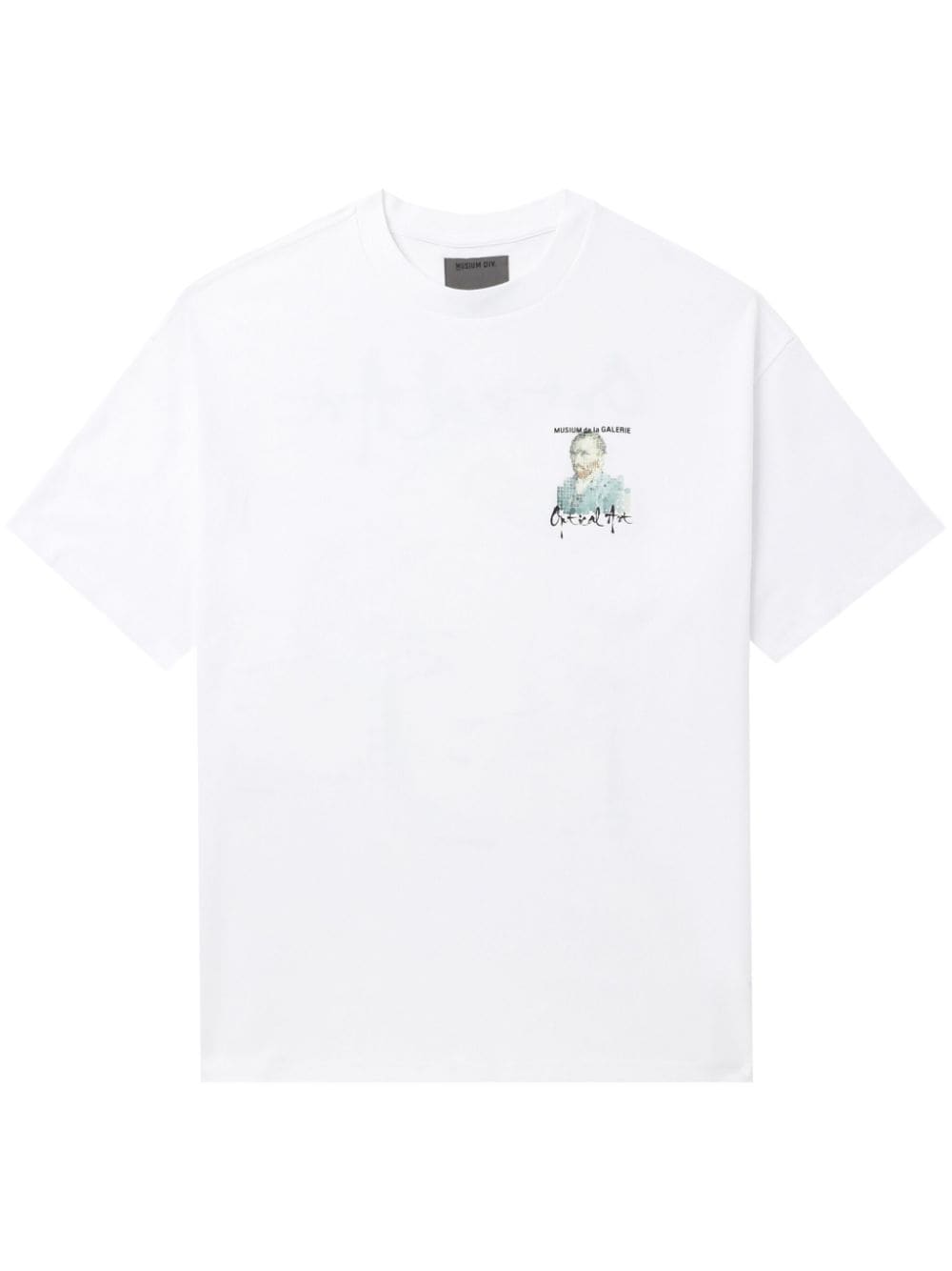 Musium Div. Graphic-print Cotton-blend T-shirt In White