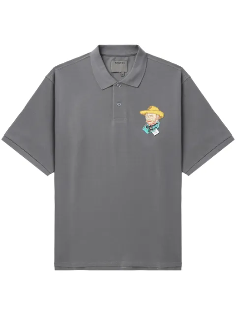 Musium Div. appliquéd cotton polo shirt