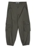 MSGM Kids twill cotton trousers - Green
