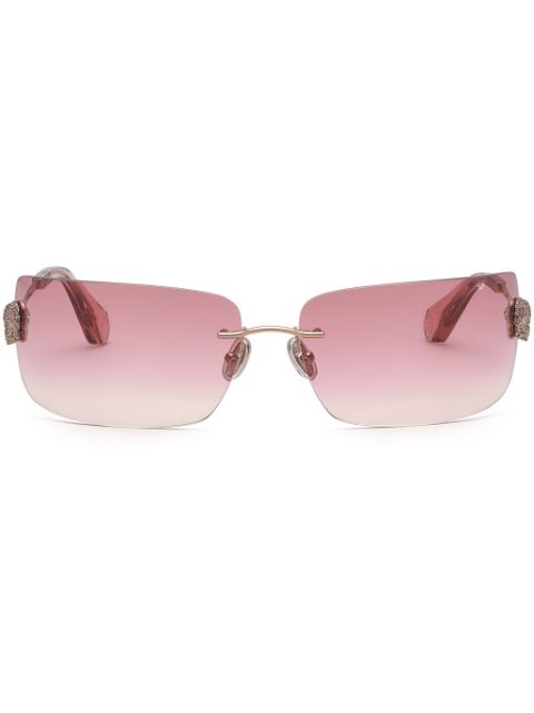 Philipp Plein skull-charm square-frame sunglasses Women