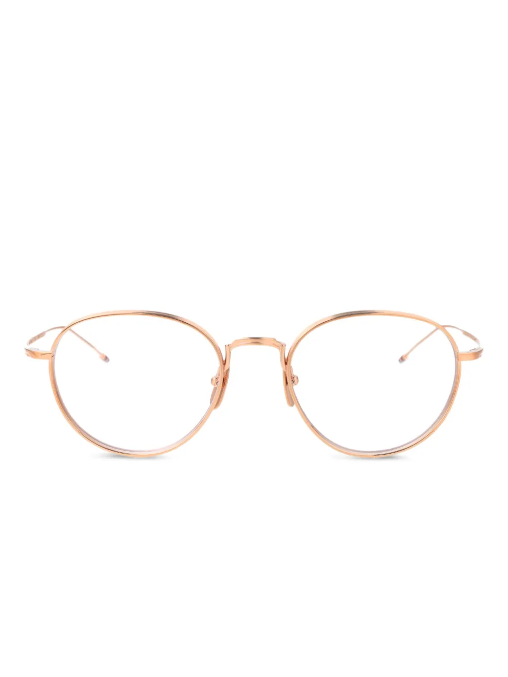 Thom Browne Eyewear round-frame titanium glasses | Pink | Image 1