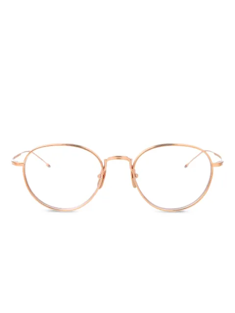 Thom Browne Eyewear lentes de titanio con armazón redonda