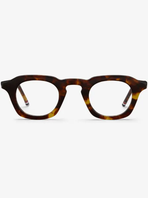 Thom Browne Eyewear Occhiali squadrati con effetto tartarugato