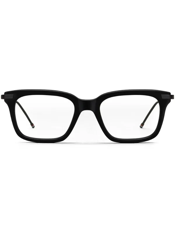 Thom Browne Eyewear スクエア眼鏡フレーム | ブラック | FARFETCH JP