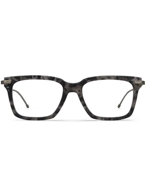 Thom Browne Eyewear marbled square-frame glasses