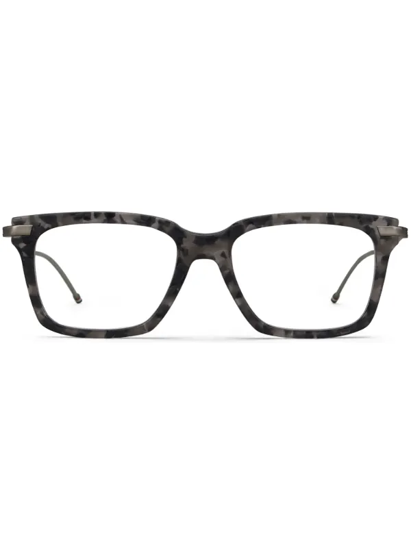 THOM BROWNE スクエアフレームメガネ 【関税込】 Thom Browne Eyewear スクエア眼鏡フレーム | ブラック