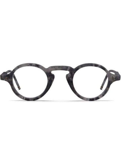 Thom Browne Eyewear marbled round-frame glasses