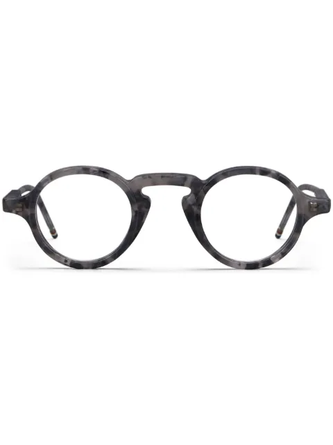 Thom Browne Eyewear marbled round-frame glasses