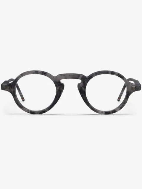 Thom Browne Eyewear marbled round-frame glasses