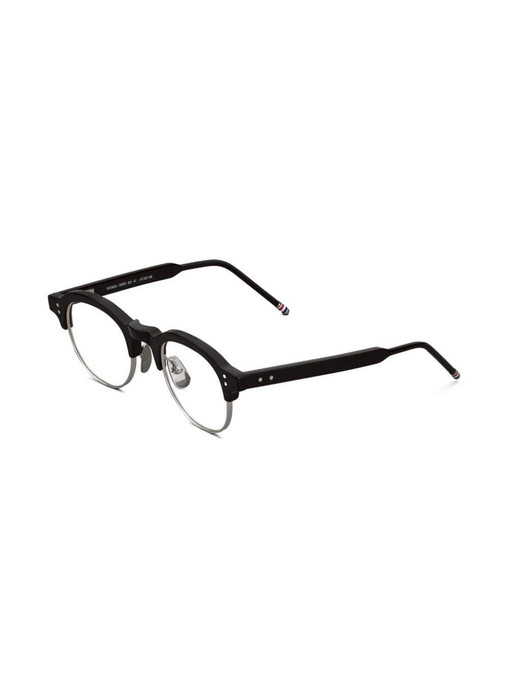 Thom Browne oval-frame glasses - Zwart