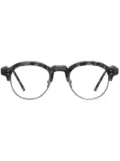 Thom Browne Eyewear tortoiseshell oval-frame glasses - Grey