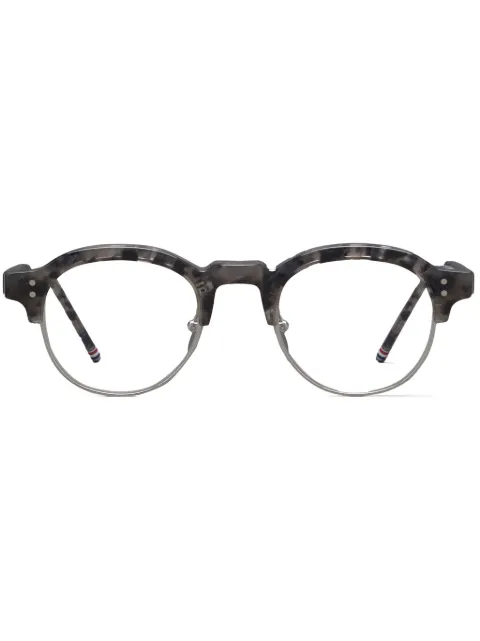 Thom Browne Eyewear lentes con armazón oval estilo carey