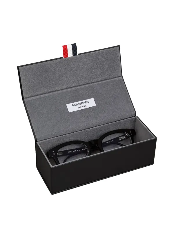 THOM BROWNE スクエアフレームメガネ 【関税込】 Thom Browne Eyewear スクエア眼鏡フレーム | ブラック