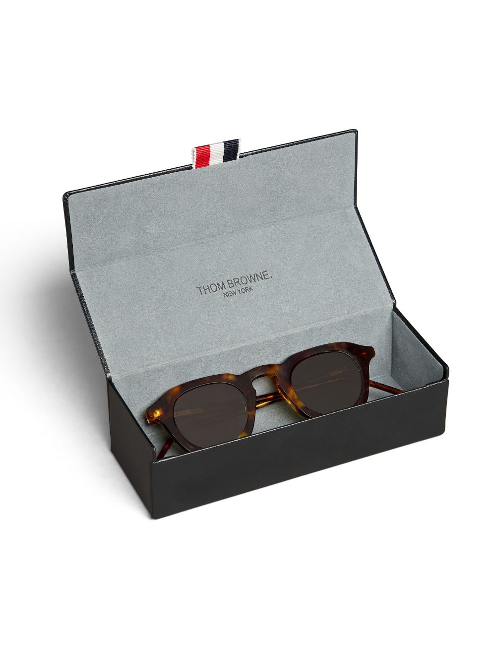 Shop Thom Browne Tortoiseshell Square-frame Sunglasses In Brown