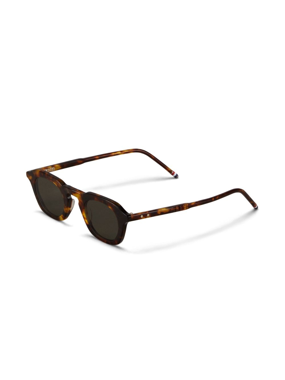 Shop Thom Browne Tortoiseshell Square-frame Sunglasses In Brown