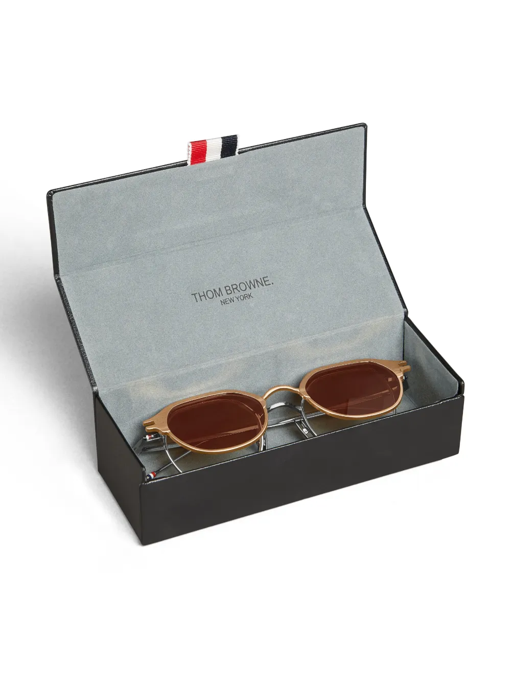 Thom Browne Round-frame Clip-on Sunglasses In Rosa
