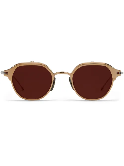 Lunettes de soleil à monture ronde - Thom Browne Eyewear - Modalova