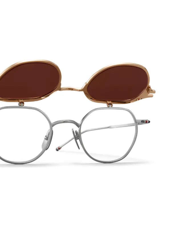 Thom Browne サングラス　定価15万 Thom Browne Eyewear クリップオン ラウンド サングラス