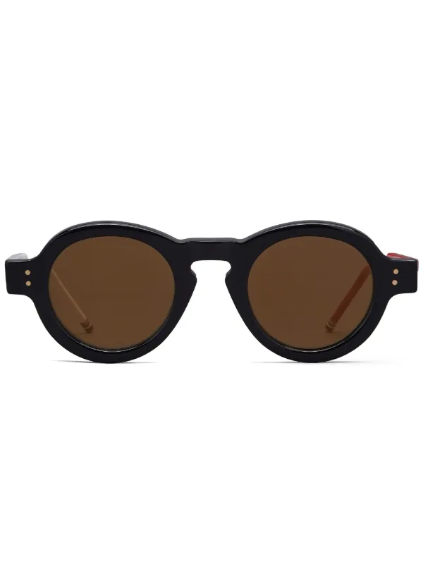 Thom Browne Eyewear ラウンドフレーム サングラス | ブルー Thom Browne Eyewear ラウンドフレーム サングラス | ブルー