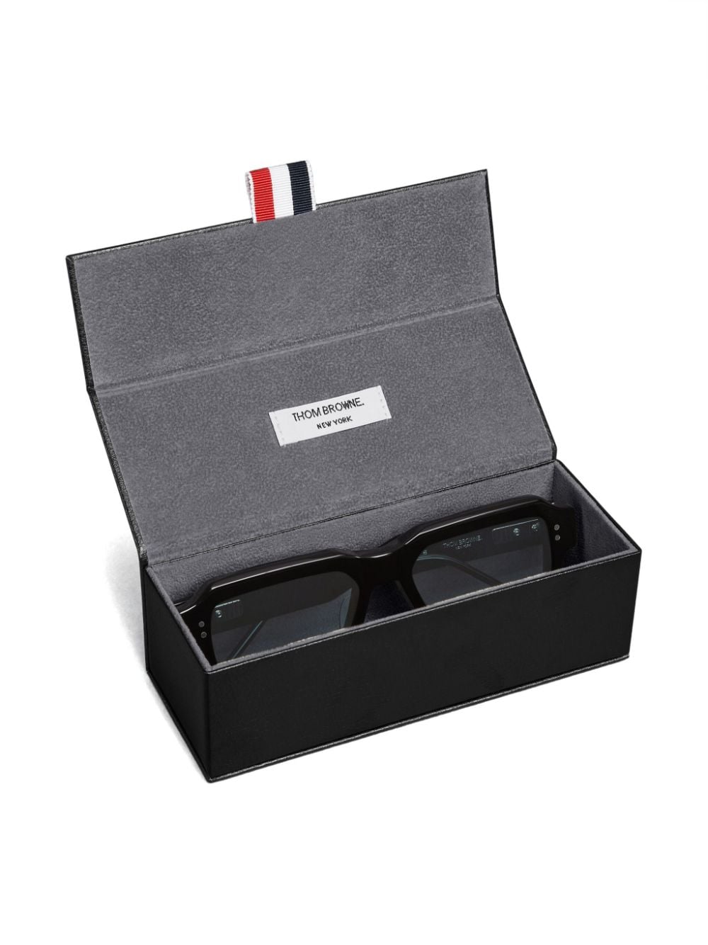 Shop Thom Browne Rectangular-frame Sunglasses In Black