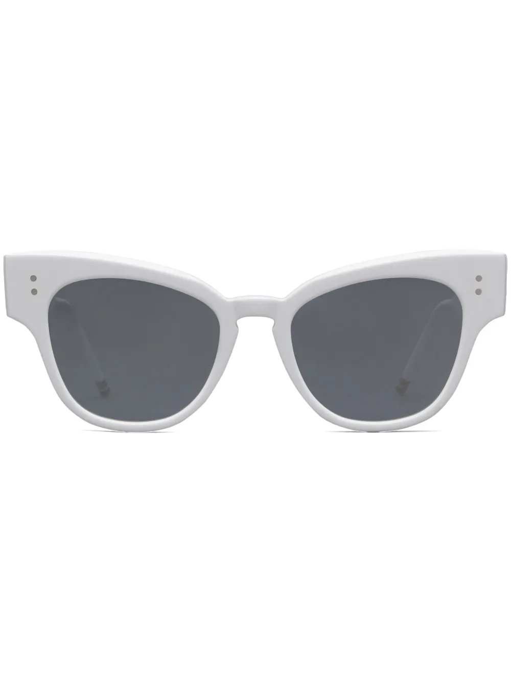 Thom Browne Eyewear キャットアイ サングラス - ホワイト Thom Browne Eyewear キャットアイ サングラス - ホワイト