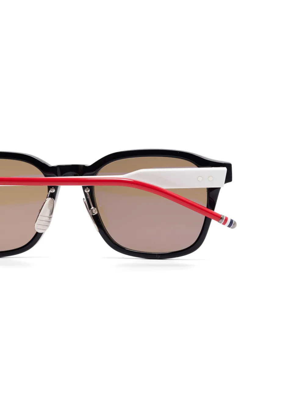 Thom Browne Eyewear Zonnebril met vierkant montuur 964 NAVY WITH RED AND WHITE