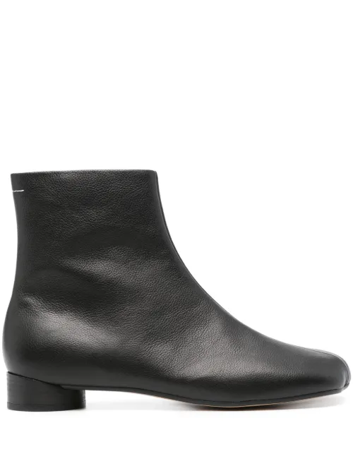 Bottines en cuir grainé - MM6 Maison Margiela - Modalova