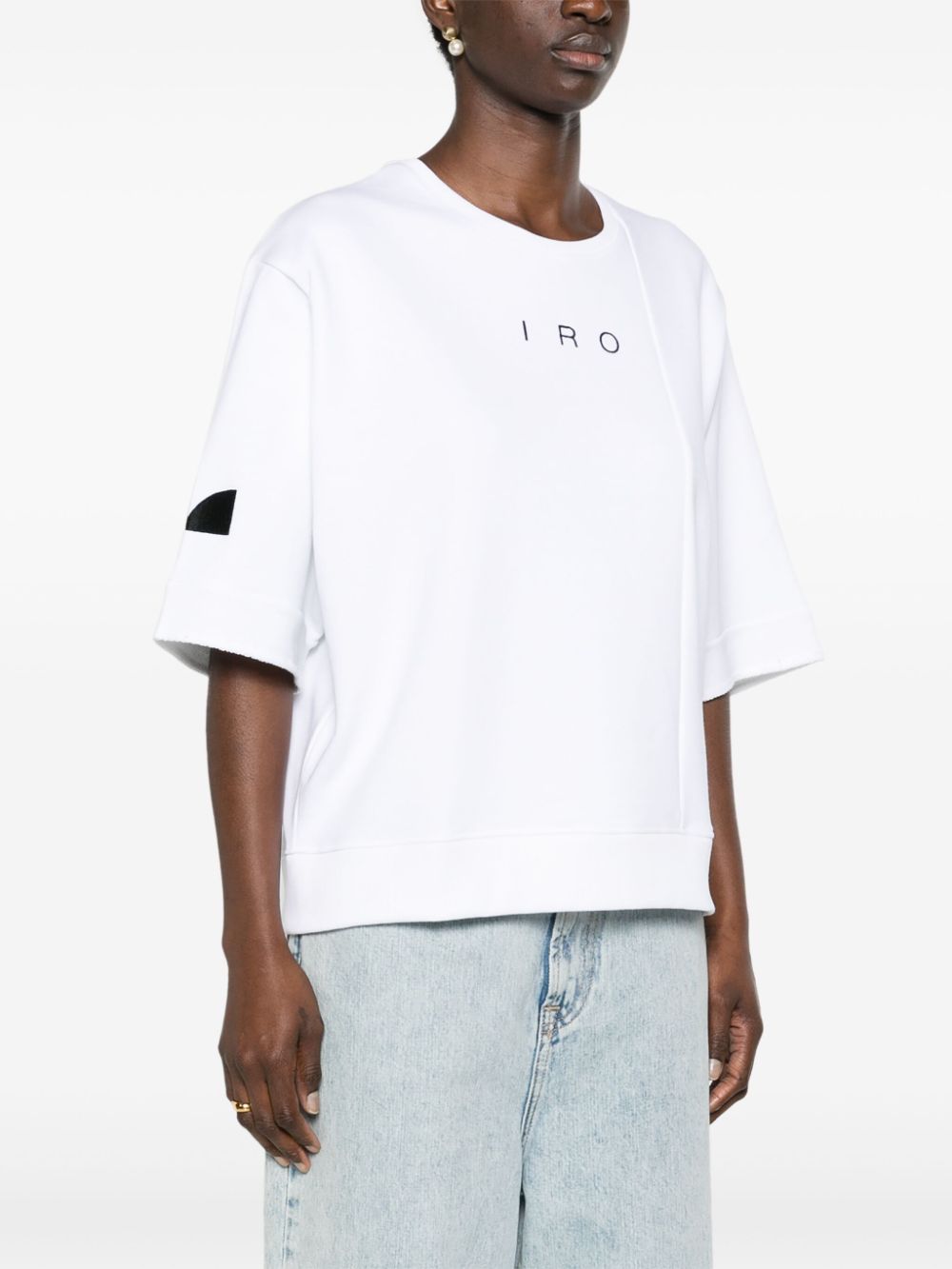 IRO Sweater met geborduurd logo Wit