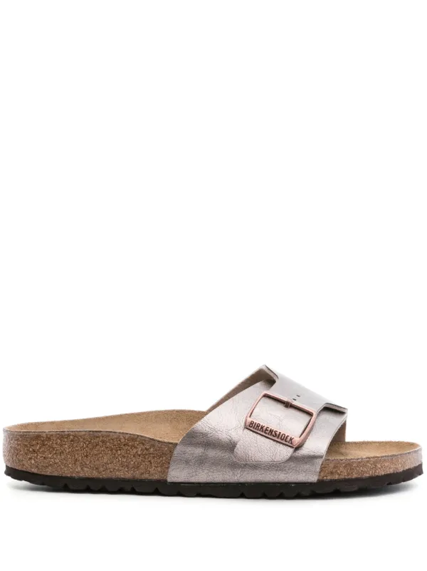 Birkenstock Catalina Metallic Leather Sandals Gold FARFETCH IN