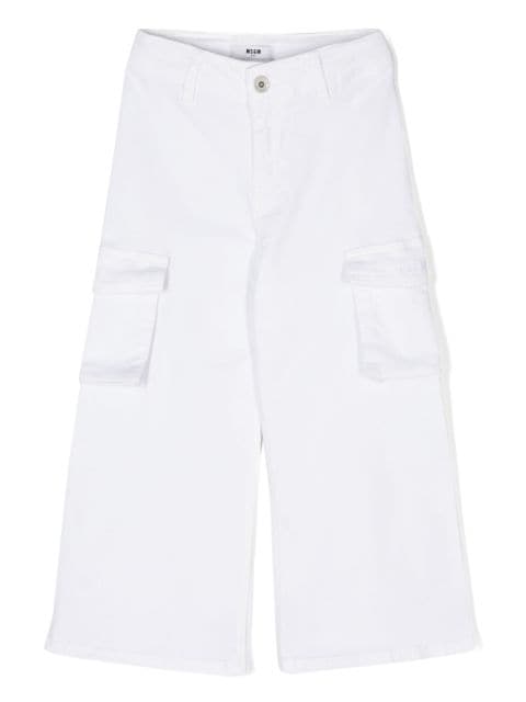 MSGM Kids twill stretch-cotton trousers