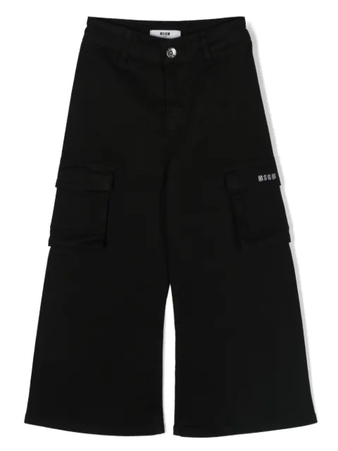 MSGM Kids twill stretch-cotton trousers