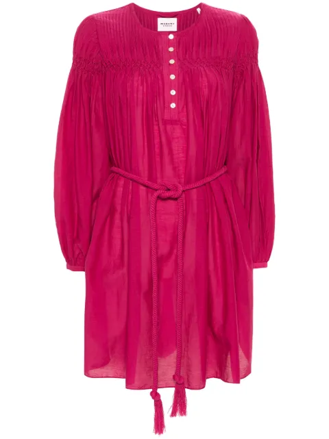 MARANT ÉTOILE Adeliani pintuck-detail dress RO0392FAB1J17E - 0