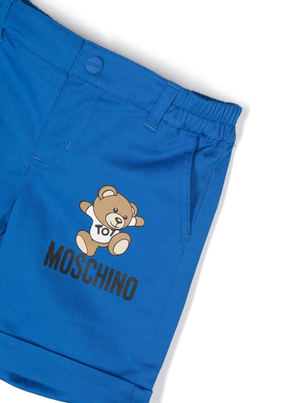 Moschino Kids Shorts met teddybeerprint Blauw
