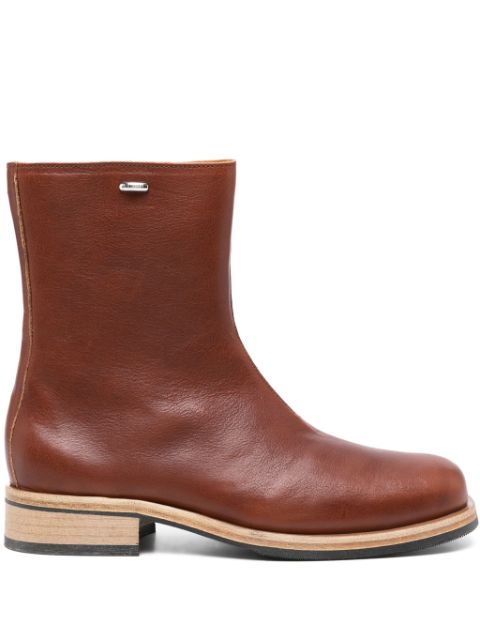 OUR LEGACY logo-plaque leather boots Men