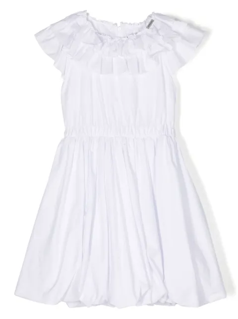 Monnalisa vestido con volantes y hombros descubiertos