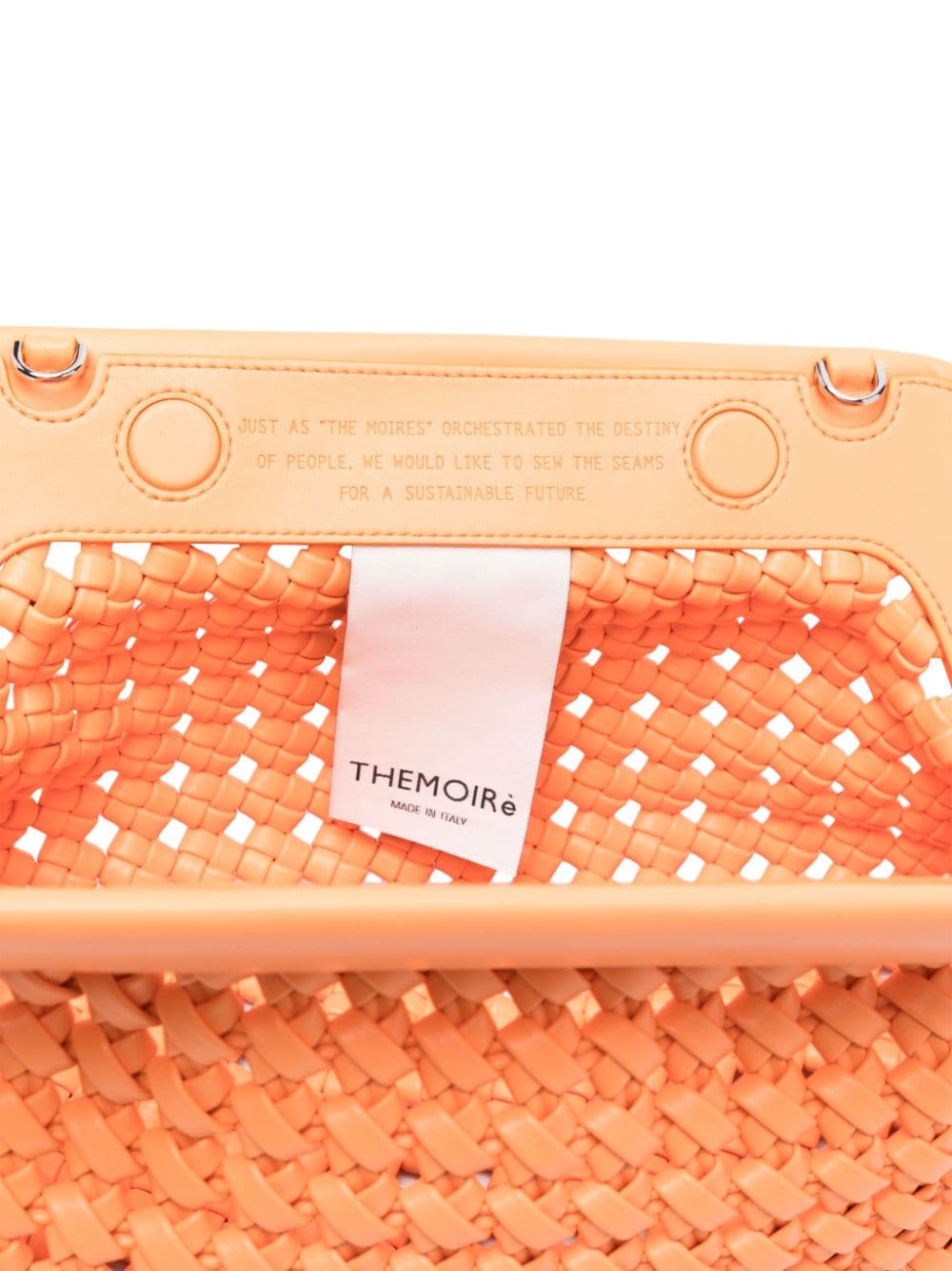 Shop Themoirè Bios Knot Clutch Bag In Orange