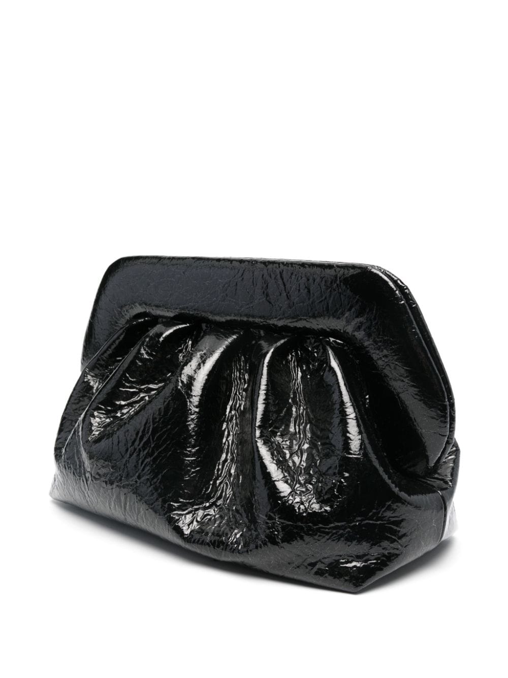 Shop Themoirè Bios Patent Clutch Bag In I1 Black