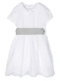 JESURUM BABY belted linen dress - White